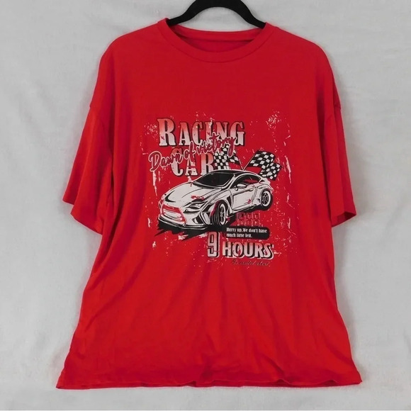 Car & Letter Graphic Drop Shoulder Tee - Picture 2 of 2